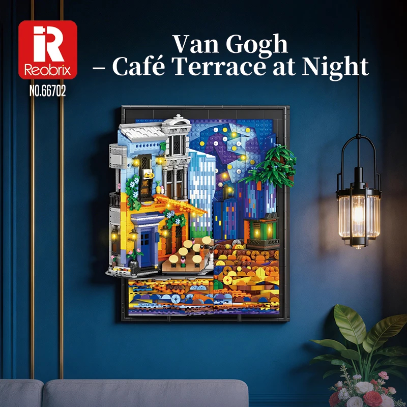 Lighting Home Decor Ideas - 2678PCS 밤하늘 카페 그림 프레임 빌딩