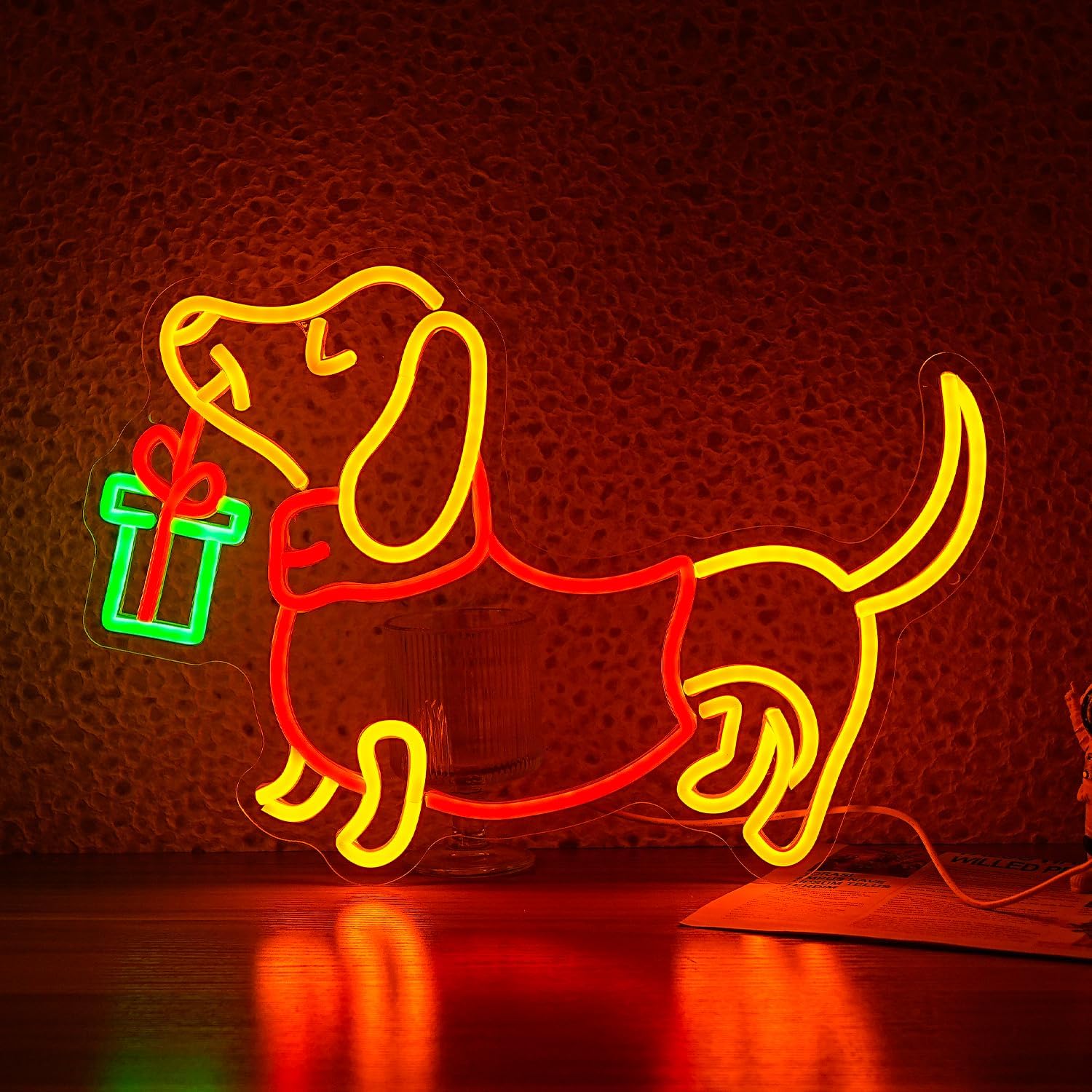 Lighting Home Decor Ideas - USB 디밍 가능한 닥스훈트 네온 사인