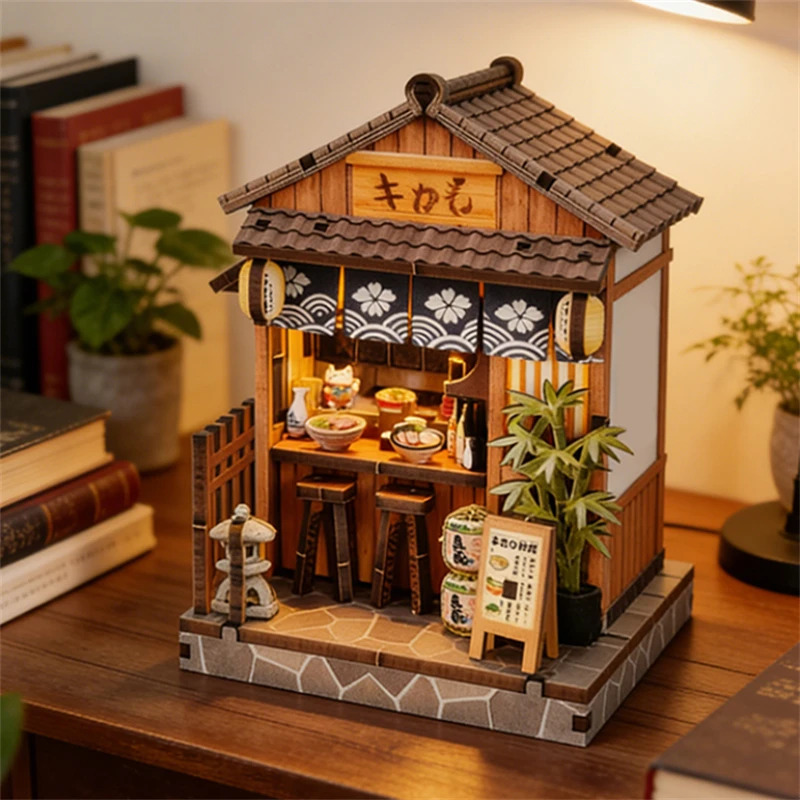 Japanese Lighting Decor - DIY 나무 미니 카사 일본식 선술집