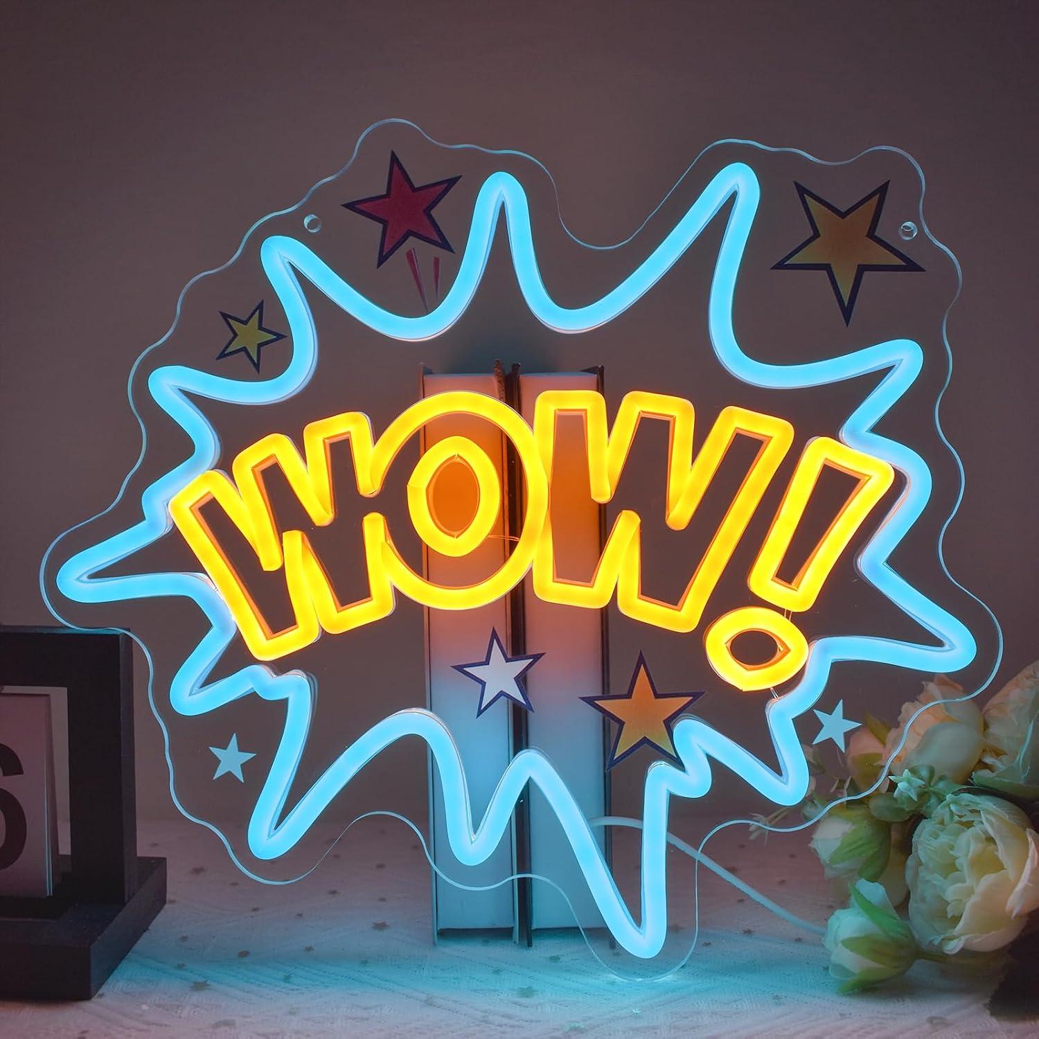 Lighting Decor Wow - WOW 네온사인 USB 조광 LED 네온