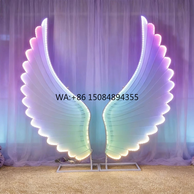 Lighting Decoration For Wedding - 빛나는 천사 날개 조명 소품 컬러