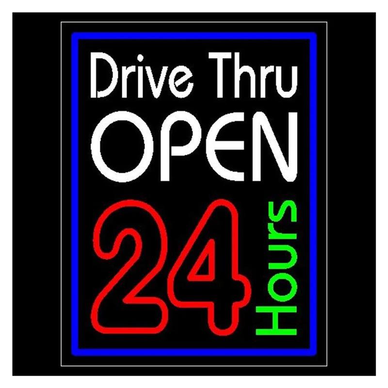 Decor Lighting Opening Hours - 드라이브 스루 24시간 영업 네온사인 조명,