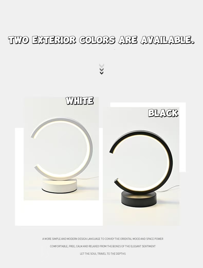 Room Decor Lighting Lamp - 20CM LED 간단한 원형 링 테이블