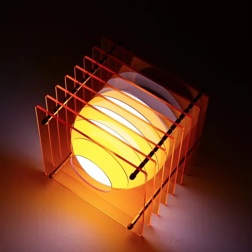 Room Decor Lighting Lamp - DIY 달 모양 램프 아크릴 천겹