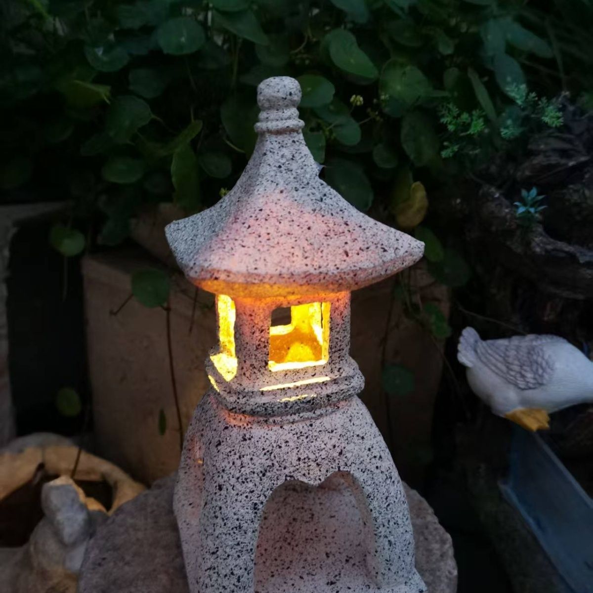 Japanese Lighting Decor - 파고다 태양광 정원등 동양식 랜턴 야외