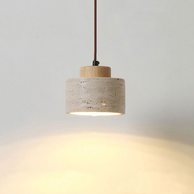 Japanese Lighting Decor - 천연 노란색 동굴석 펜던트 조명 일본