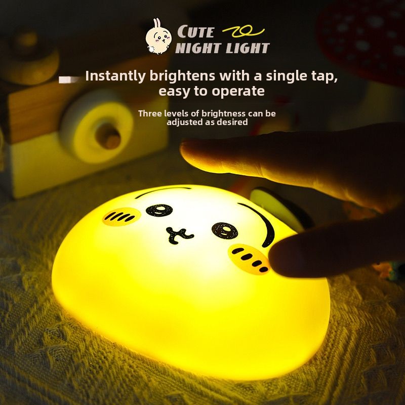 귀여운 만화 탭 라이트 하치와레 우사기 무드등 3단계  - Room Decor Lighting Lamp 리뷰 및 가격