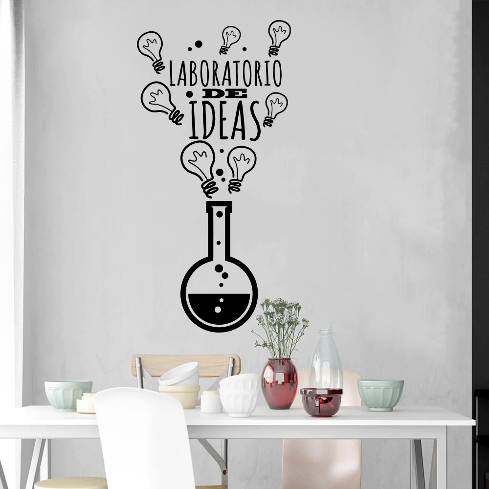 스페인어 아이디어 실험실 전구 벽 스티커, 데칼 랩 교 - Lighting Home Decor Ideas 리뷰 및 가격