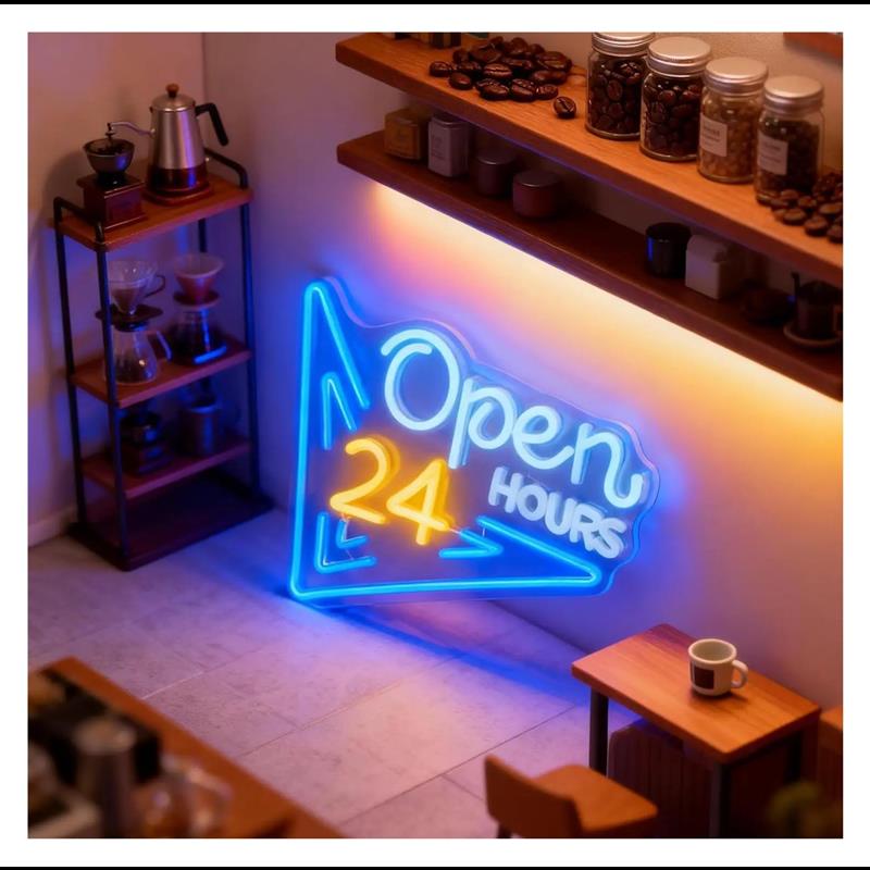 24시간 영업 네온사인 USB 전원 LED 조명 바,  - Decor Lighting Opening Hours 리뷰 및 가격