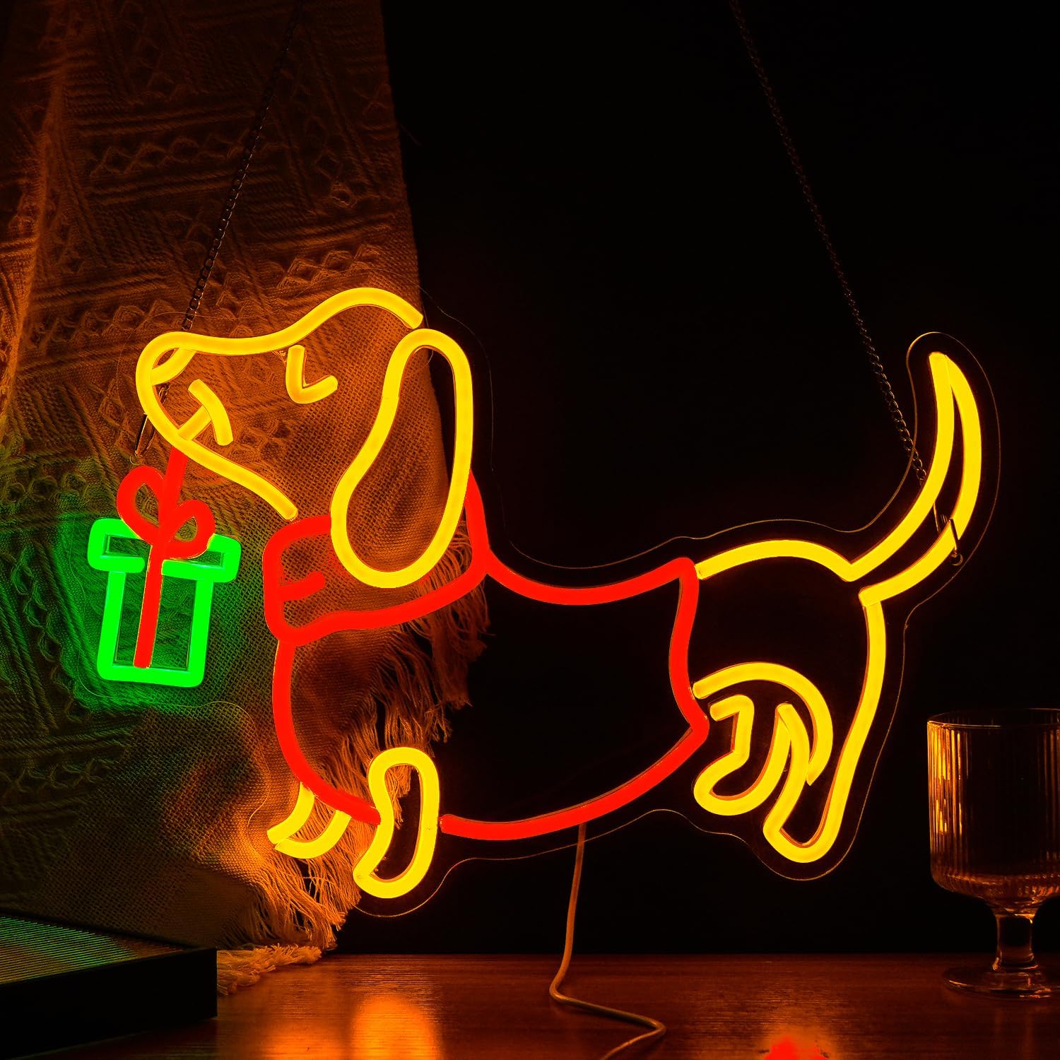 USB 디밍 가능한 닥스훈트 네온 사인 LED 조명,  - Lighting Home Decor Ideas 리뷰 및 가격