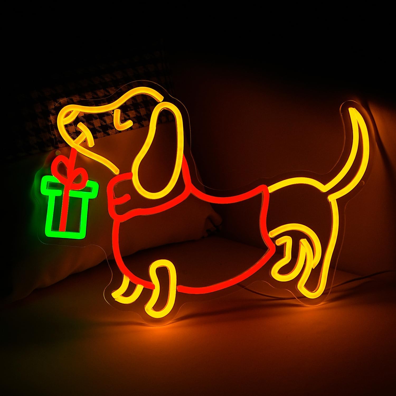 USB 디밍 가능한 닥스훈트 네온 사인 LED 조명,  - Lighting Home Decor Ideas 리뷰 및 가격