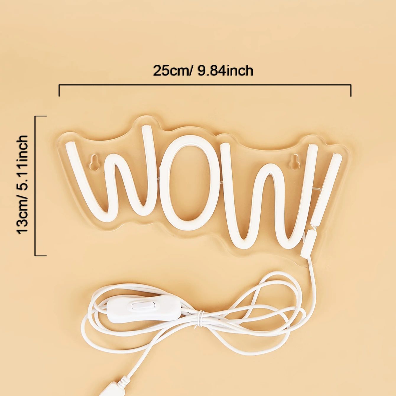 치바이 LED 네온 와우 USB 전원 네온 사인 야간  - Lighting Decor Wow 리뷰 및 가격