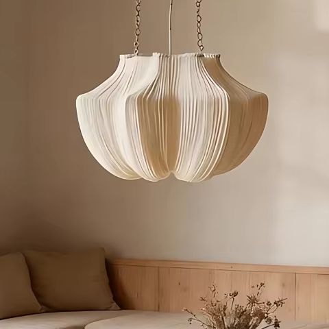 일본식 와비사비 주름 원단 LED 펜던트 램프 거실 침 - Japanese Lighting Decor 리뷰 및 가격