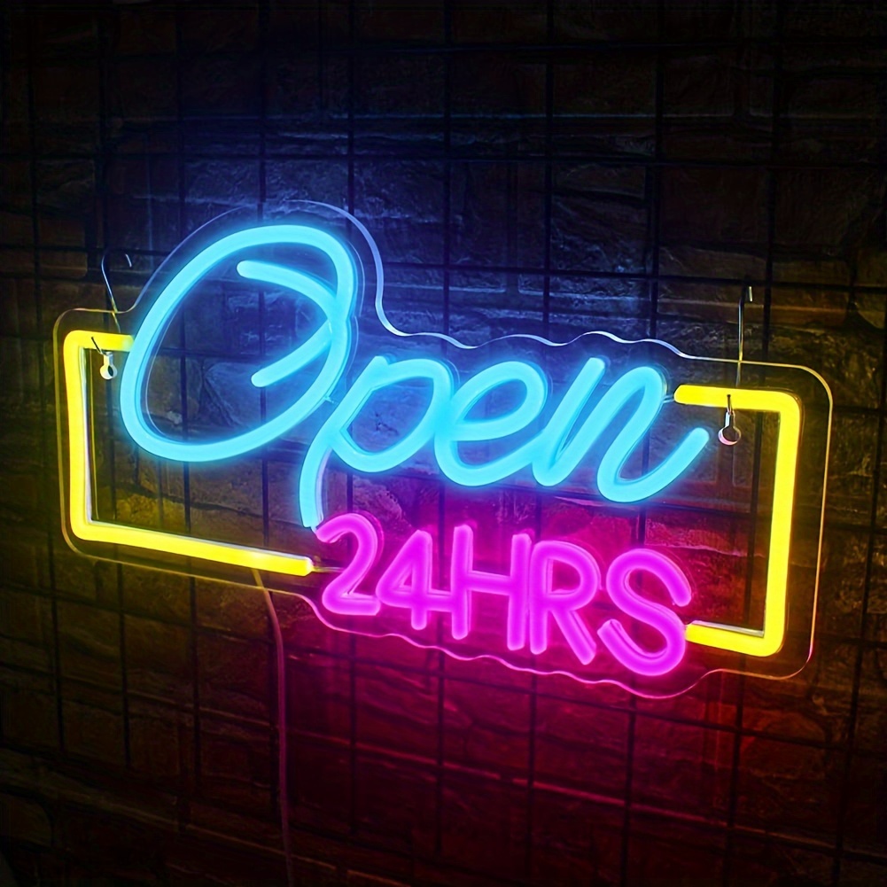 벽 장식용 LED 네온 사인 조명, 실내 LED 야간  - Decor Lighting Opening Hours 리뷰 및 가격