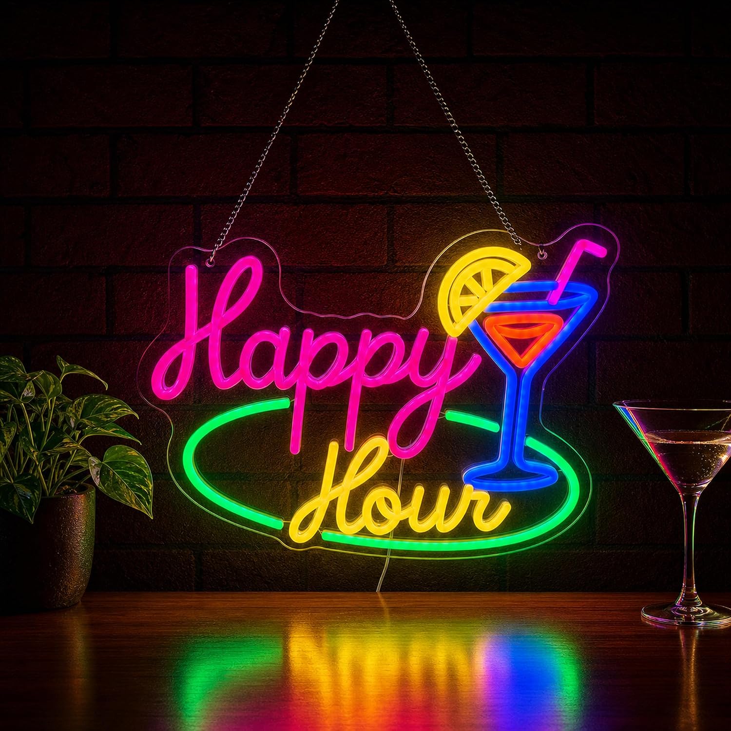해피 아워 칵테일 LED 네온사인 벽걸이 네온 조명 램 - Decor Lighting Opening Hours 리뷰 및 가격