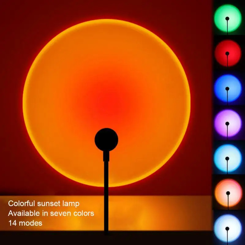 1-4pcs 일몰 램프 LED 레인보우 네온 나이트 라 - Sunset Lamp Projection 리뷰 및 가격
