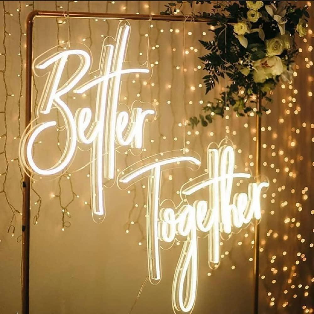 Better Together 네온 사인 USB 디밍이  - Lighting Decoration For Wedding 리뷰 및 가격