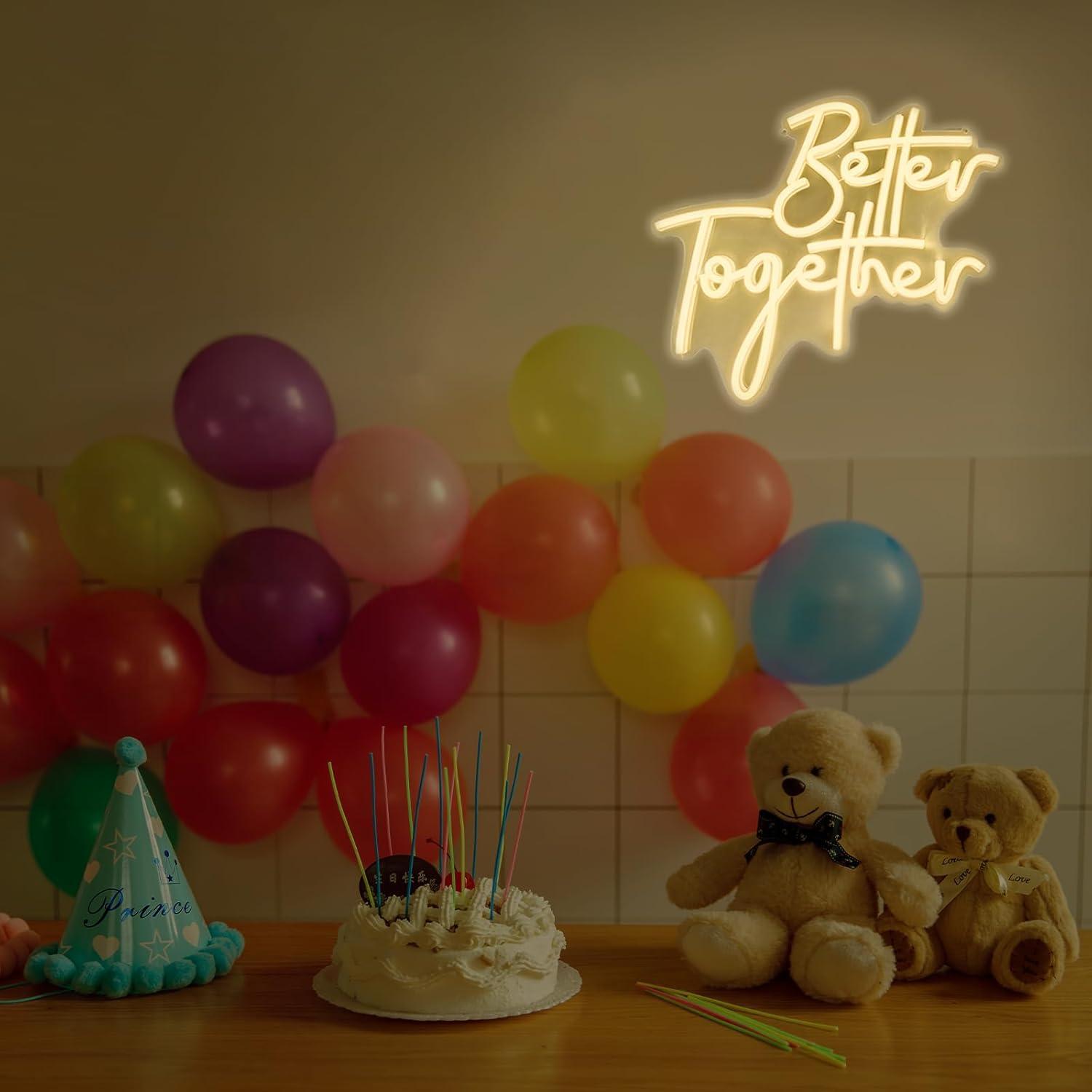 Better Together 네온 사인 USB 디밍이  - Lighting Decoration For Wedding 리뷰 및 가격