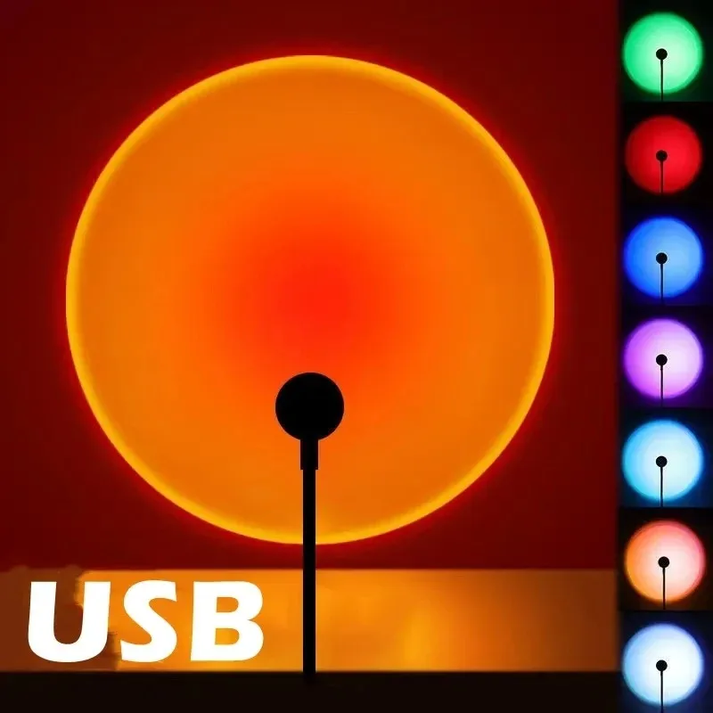 프로젝션 램프 USB 일몰 무지개 분위기 야간 조명 일 - Sunset Lamp Projection 리뷰 및 가격