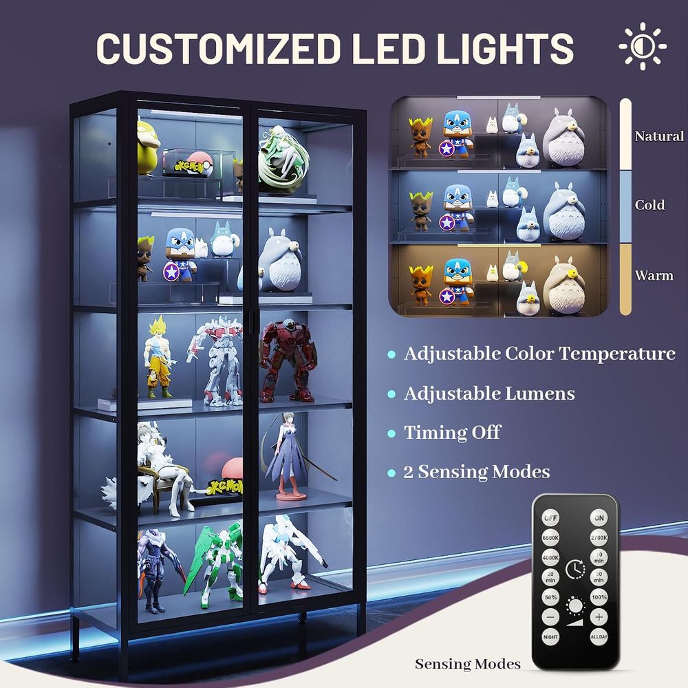 71인치 LED 센서 조명이 있는 하이 글래스 디스플레 - Lighting & Home Decor Studio 리뷰 및 가격
