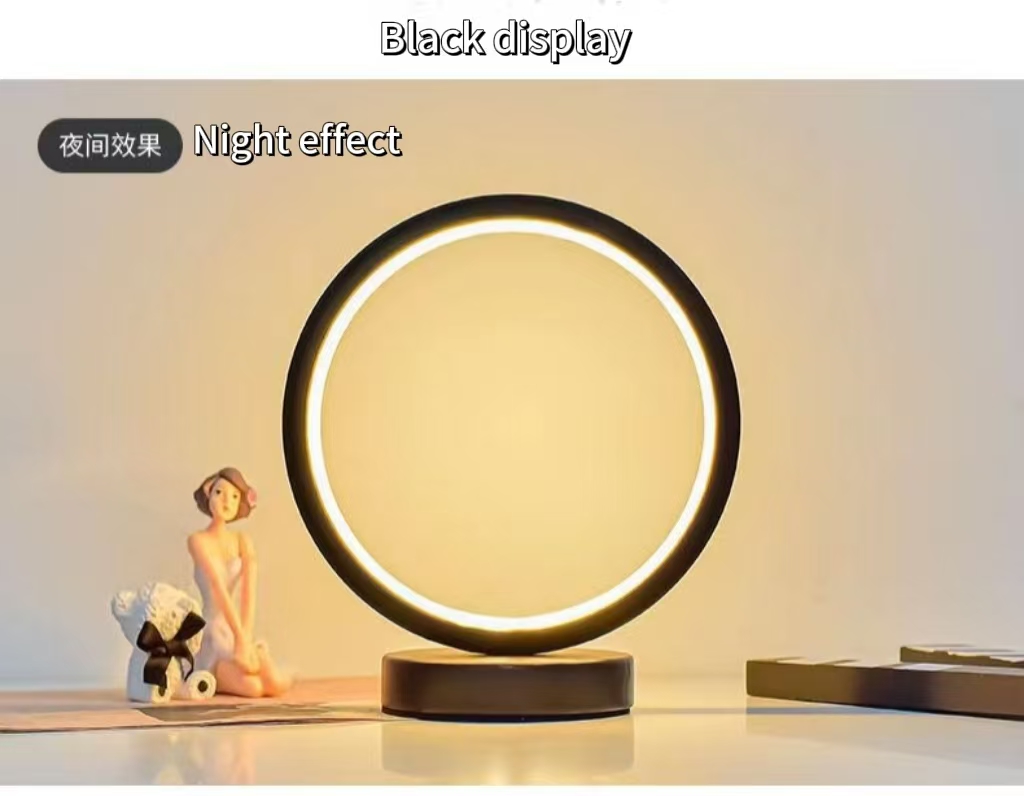 20CM LED 간단한 원형 링 테이블 램프 침실 머리 - Room Decor Lighting Lamp 리뷰 및 가격
