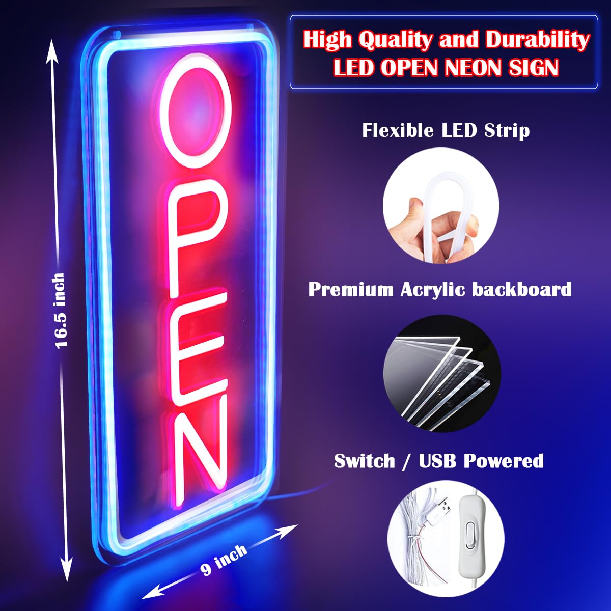 LED 네온 오픈 사인, 영업시간 표시판, 카페, 바, - Decor Lighting Opening Hours 리뷰 및 가격