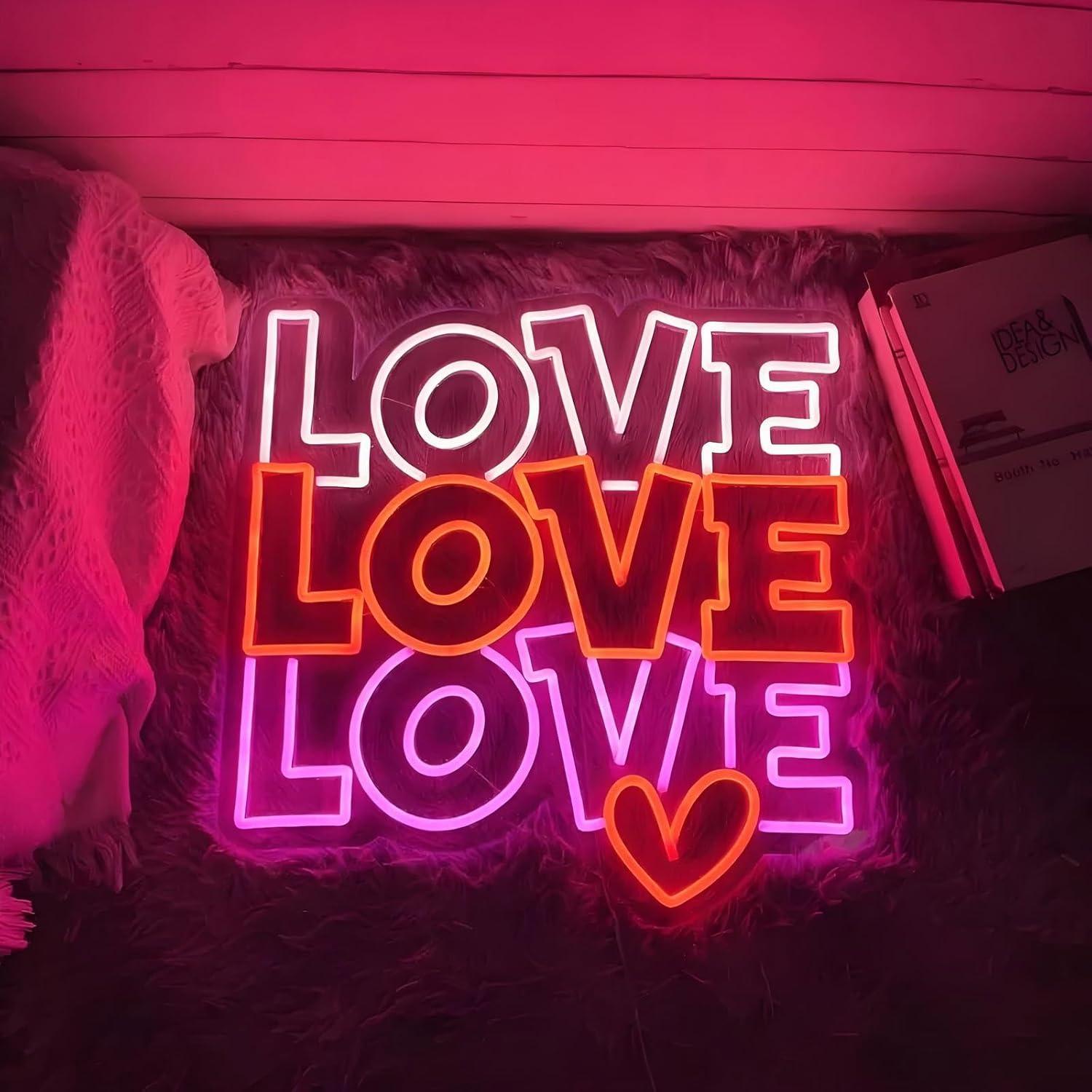 사랑 네온사인 USB 디밍 가능 LED 네온 조명, 결 - Lighting Decoration For Wedding 리뷰 및 가격