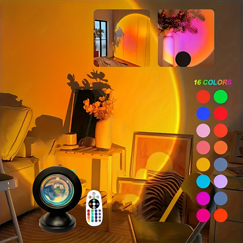 1개 생생한 일몰 프로젝션 조명 - 16색 스펙트럼,  - Sunset Lamp Projection 리뷰 및 가격
