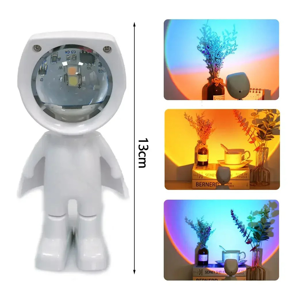 우주 비행사 로봇 레인보우 프로젝션 태양 램프, 테이블 - Sunset Lamp Projection 리뷰 및 가격