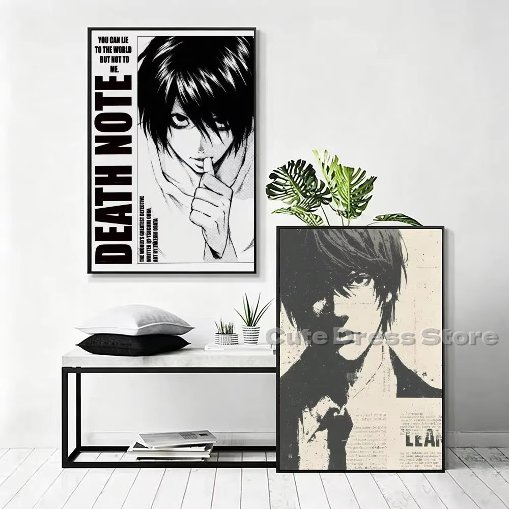 데스노트 캔버스 프린트 무프레임 벽 장식 L 라이트 야 - Lighting Room Decor Items 리뷰 및 가격