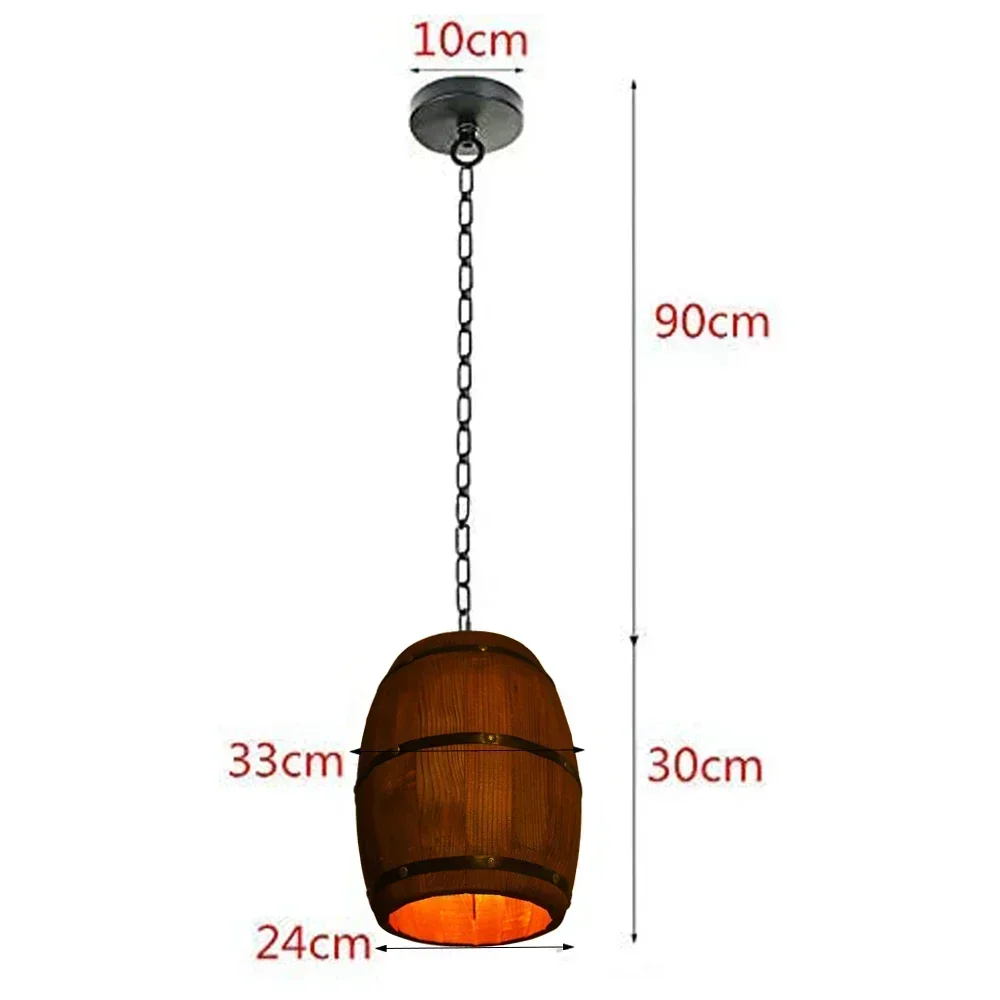 소박한 빈티지 샹들리에 나무 펜던트 조명 와인 배럴 행 - Room Decor Lighting Lamp 리뷰 및 가격