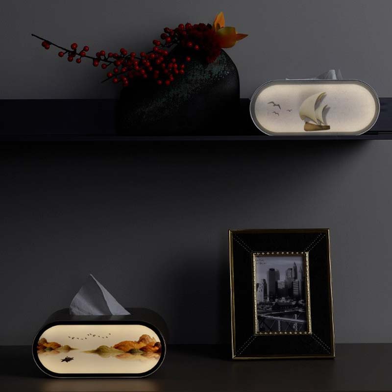 사진이 있는 LED 야간 조명 티슈 박스, 스마트 센서 - Lighting Home Decor Ideas 리뷰 및 가격